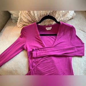 Lovers & Friends Fuchsia Wrap Top (xs)